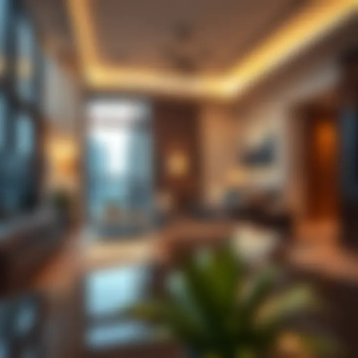Trendy apartment interior reflecting modern living standards
