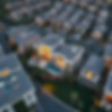 Aerial View of a Prestigious Villa Community Aerial view of a prestigious villa community in Dubai