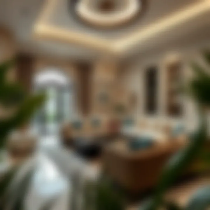 Elegant villa interiors showcasing premium furnishings and decor