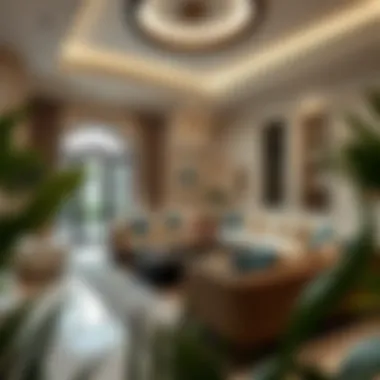 Elegant Interiors of a Premium Villa Elegant villa interiors showcasing premium furnishings and decor