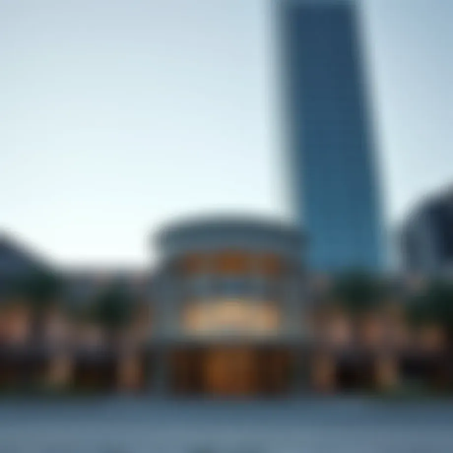 Burj Daman Building exterior view showcasing architectural design