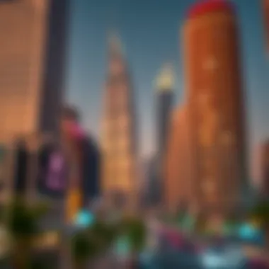 Burj Daman Amidst Urban Growth Burj Daman Building surrounded by vibrant urban development