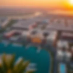 Aerial view of Majorbana Jumeirah showcasing luxury developments