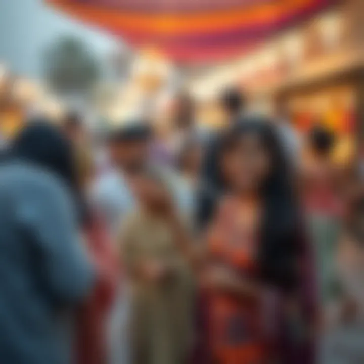 Celebrating Community at Meadows Souq A vibrant community event in progress at the Meadows Souq, showcasing local culture