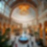 A panoramic view of the Meadows Souq showcasing its stunning architectural design