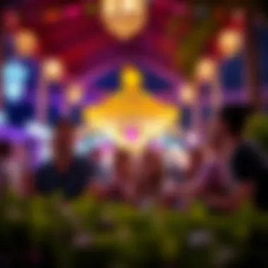 Families enjoying a special event or promotion at the resort