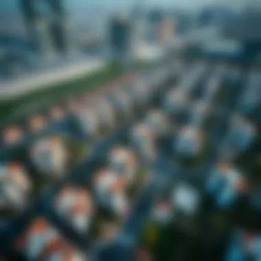 Aerial View of Emerging Residential Developments Aerial view of burgeoning residential developments in Dubai's outskirts