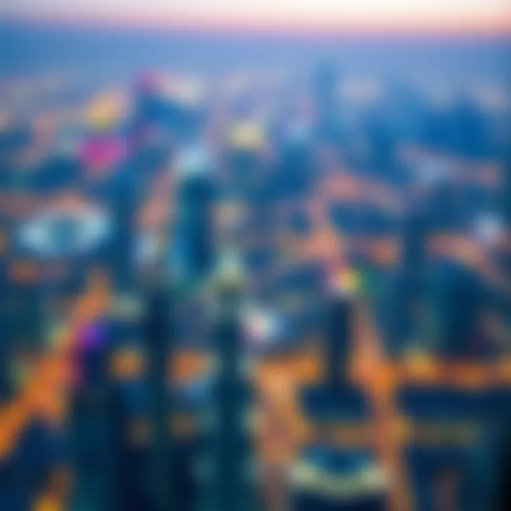 Panoramic skyline view from the Prime Business Tower