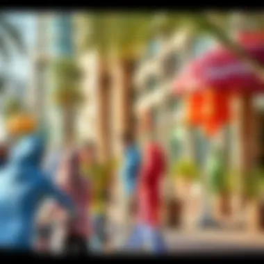 A vibrant community scene showcasing amenities in Barsha Heights