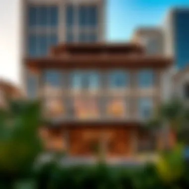 Exterior view of the Umm Hurair Building showcasing its blend of traditional and modern architecture