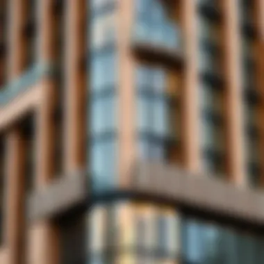 Facade Detail of the Zeenah Building Detail of the Zeenah Building's facade highlighting innovative design aspects and materials.