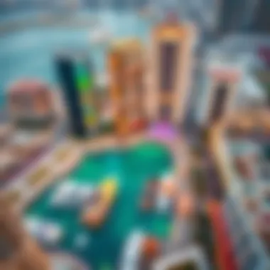 Vibrant Lifestyle in TNS Dubai Marina Aerial view showcasing Dubai Marina's vibrant lifestyle