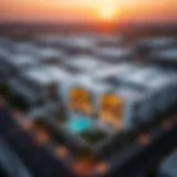 Aerial view of Um Ramool showcasing modern architecture