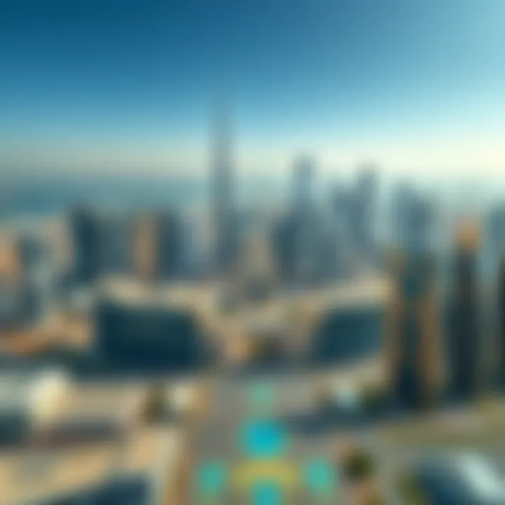 Dubai's Iconic Skyline Aerial view of Dubai's skyline showcasing modern architecture