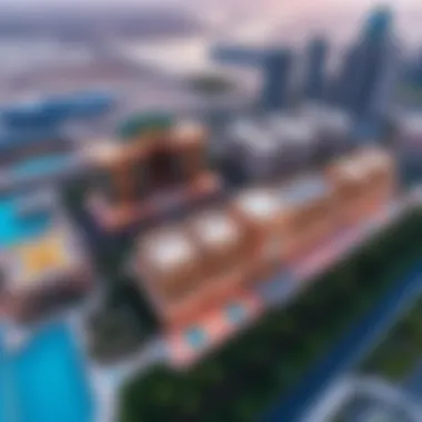 Aerial View of Falcon City Dubai Aerial view showcasing the grandeur of Falcon City Dubai with its architectural marvels