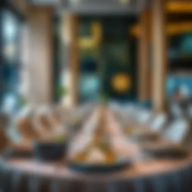 Elegant Fine Dining Experience A beautifully arranged table showcasing fine dining at Galleria Mall