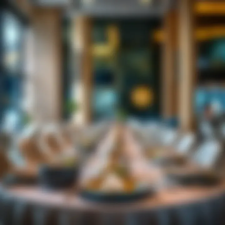 Elegant Fine Dining Experience A beautifully arranged table showcasing fine dining at Galleria Mall