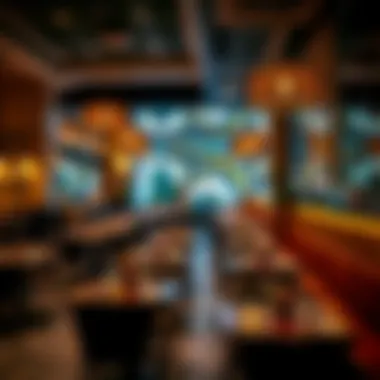 Trendy Dining Ambiance An inviting ambiance of a trendy restaurant at Galleria Mall