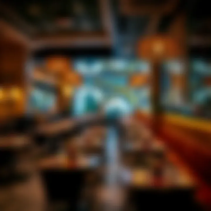 Trendy Dining Ambiance An inviting ambiance of a trendy restaurant at Galleria Mall