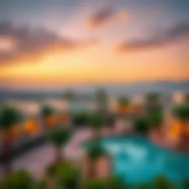 A panoramic view of Garden Valley Al Quoz showcasing its unique architectural design