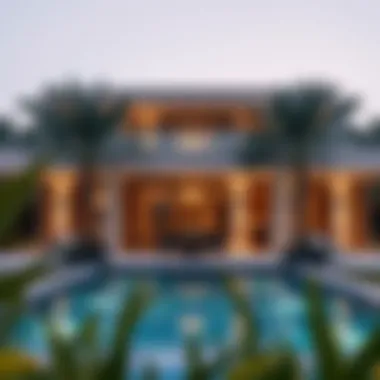 Elegant Outdoor Luxury Property Elegant outdoor space of a luxury property