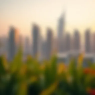 Luxurious Dubai Skyline Luxurious Dubai skyline featuring modern architecture