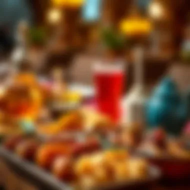 Traditional Iftar Delicacies Traditional iftar spread featuring dates and drinks