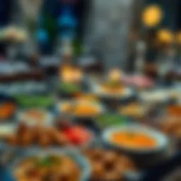 An exquisite iftar spread showcasing traditional dishes
