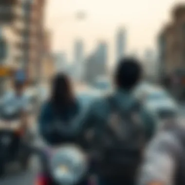 Indian residents exploring a vibrant city