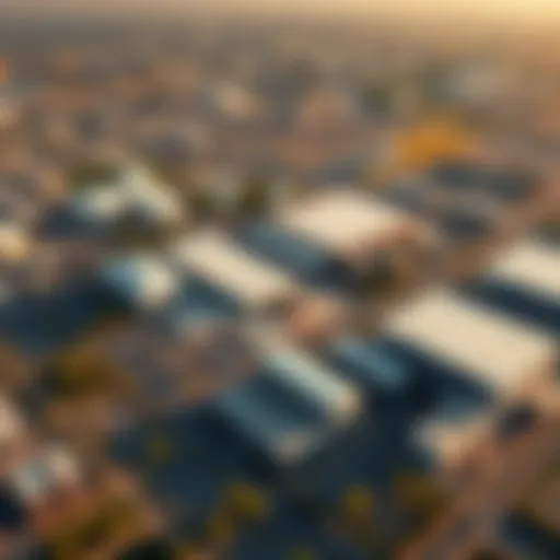 Aerial view of Dubai's industrial park showcasing diverse facilities