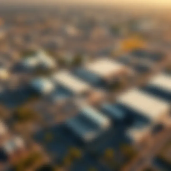 Aerial view of Dubai's industrial park showcasing diverse facilities