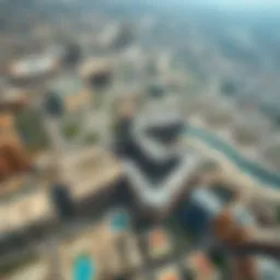 Aerial view of International City showcasing various clusters