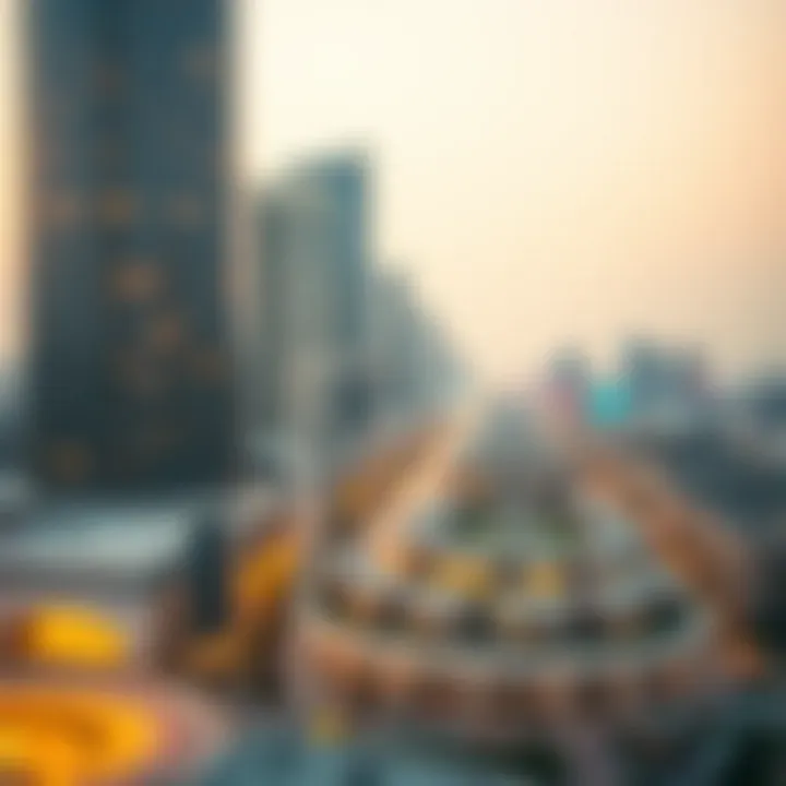 Cluster Distribution in International City Map highlighting different clusters within International City