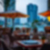 Charming outdoor dining setup at JBR The Beach