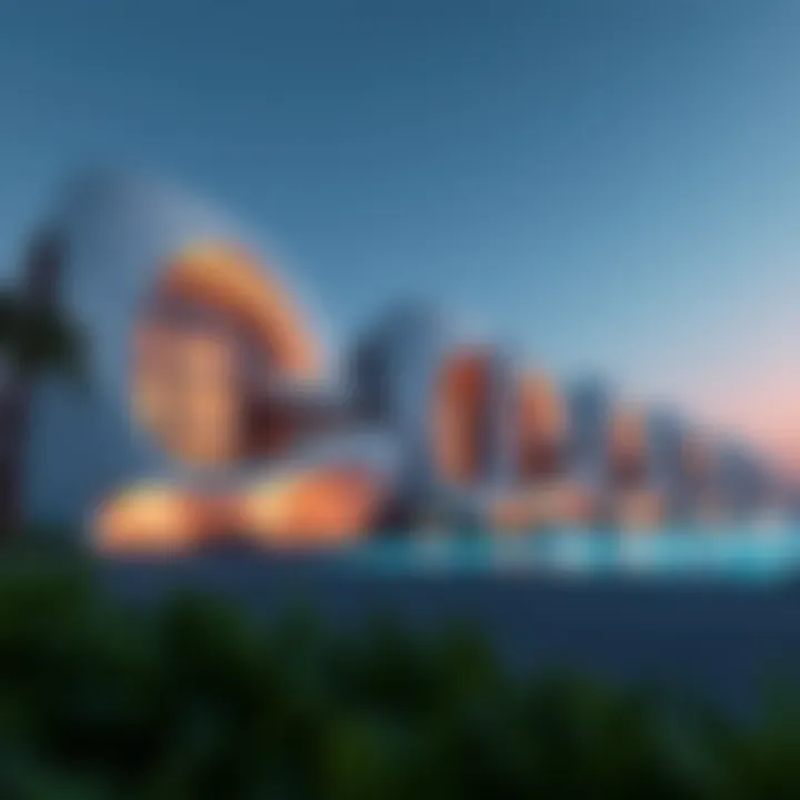 Innovative Design Elements of Jubail Island Architectural rendering of innovative design elements of Jubail Island