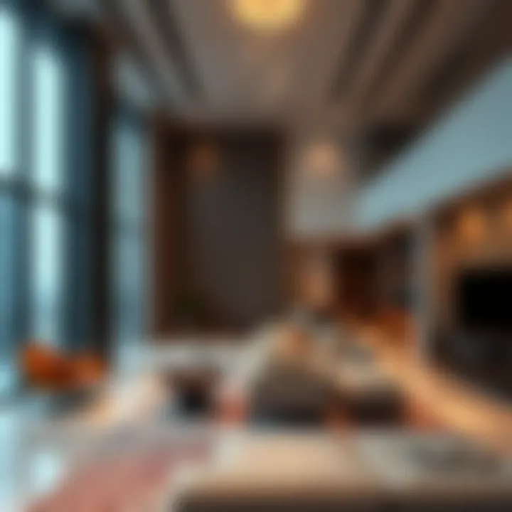 Interior design elements of K1 Building highlighting modern aesthetics