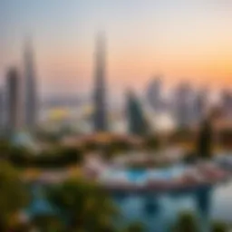 A stunning view of Dubai's skyline showcasing luxury real estate.