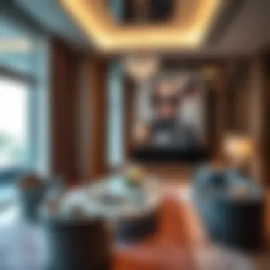 Interior design inspired by Karl Lagerfeld's aesthetic in a luxury property.