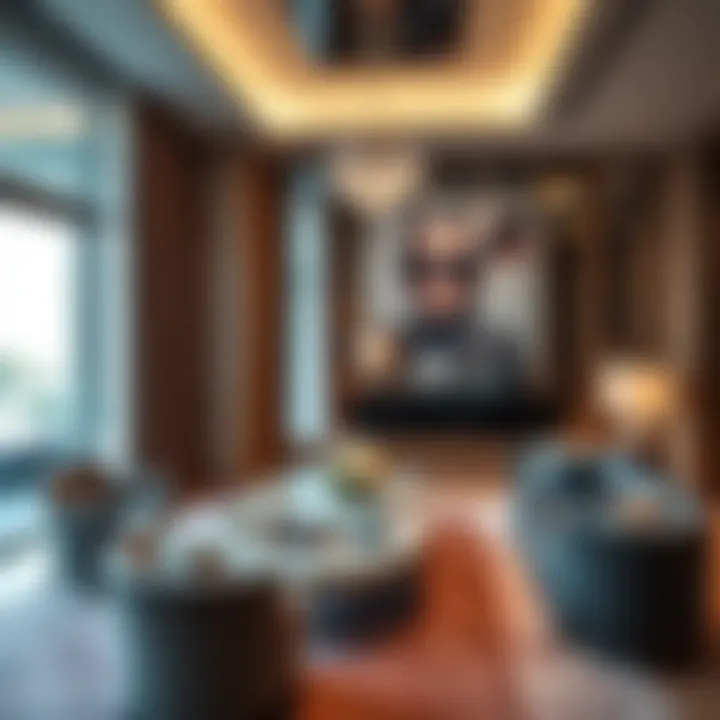 Interior design inspired by Karl Lagerfeld's aesthetic in a luxury property.