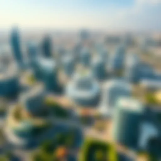 Aerial view of Knowledge City Dubai showcasing modern architecture