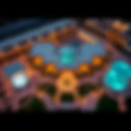 Aerial view of La Rosa showcasing its architectural beauty