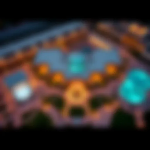 Aerial view of La Rosa showcasing its architectural beauty