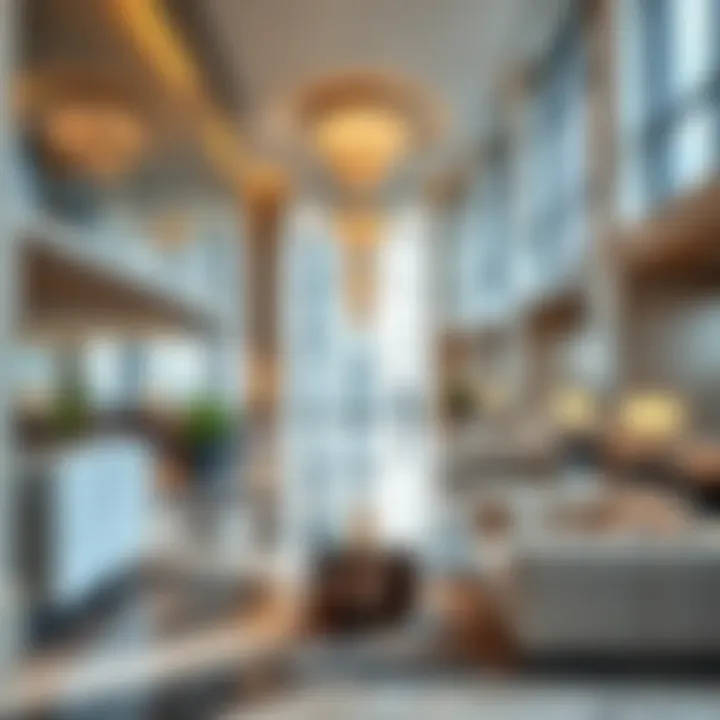 Luxurious lobby interior of Lago Vista Tower A showcasing modern design