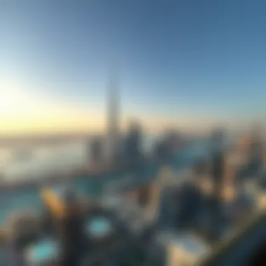 Panoramic View from Lago Vista Tower A Panoramic view from Lago Vista Tower A highlighting Dubai's skyline