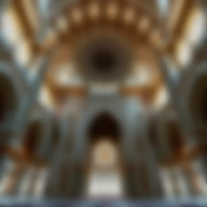 Intricate Interior Designs of Dubai's Largest Mosque Interior details of the mosque highlighting intricate designs and patterns