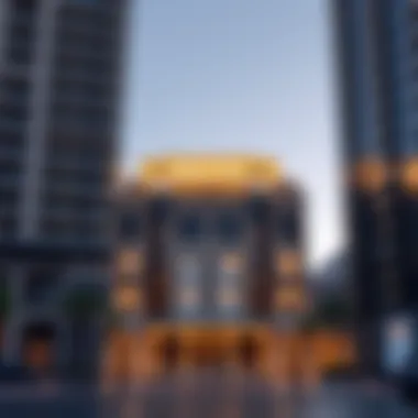 Architectural Excellence of Mamoura Building Stunning architectural facade of the Mamoura Building in Dubai