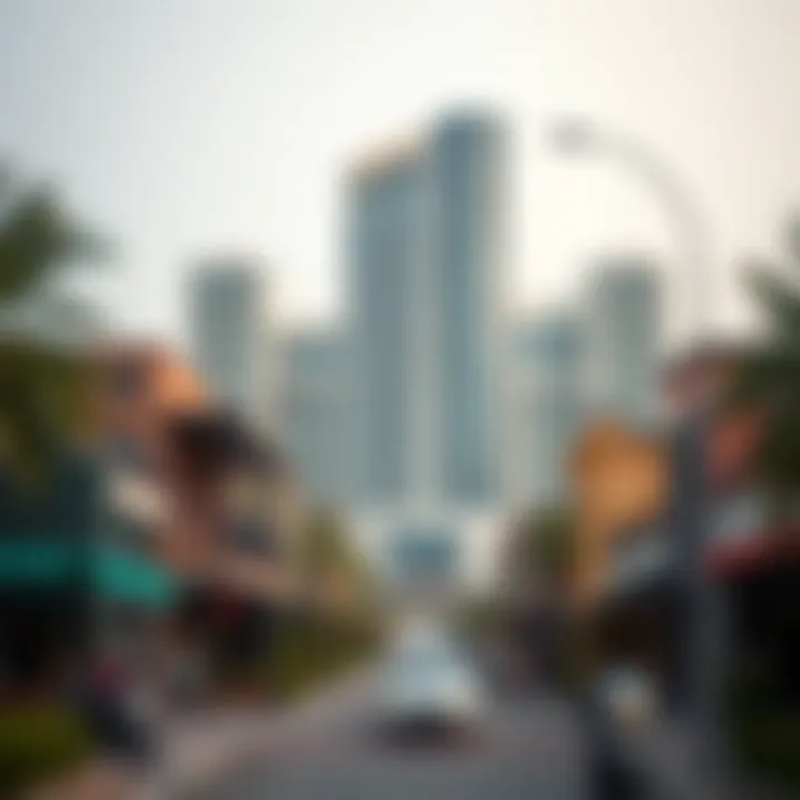 Vibrant community surrounding the Mamoura Building