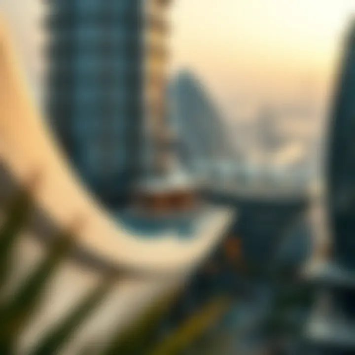 Architectural details of Metropolis Tower