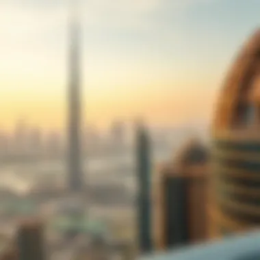Panoramic view of Dubai skyline featuring Metropolis Tower