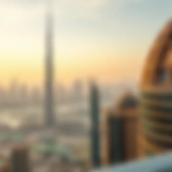 Panoramic view of Dubai skyline featuring Metropolis Tower